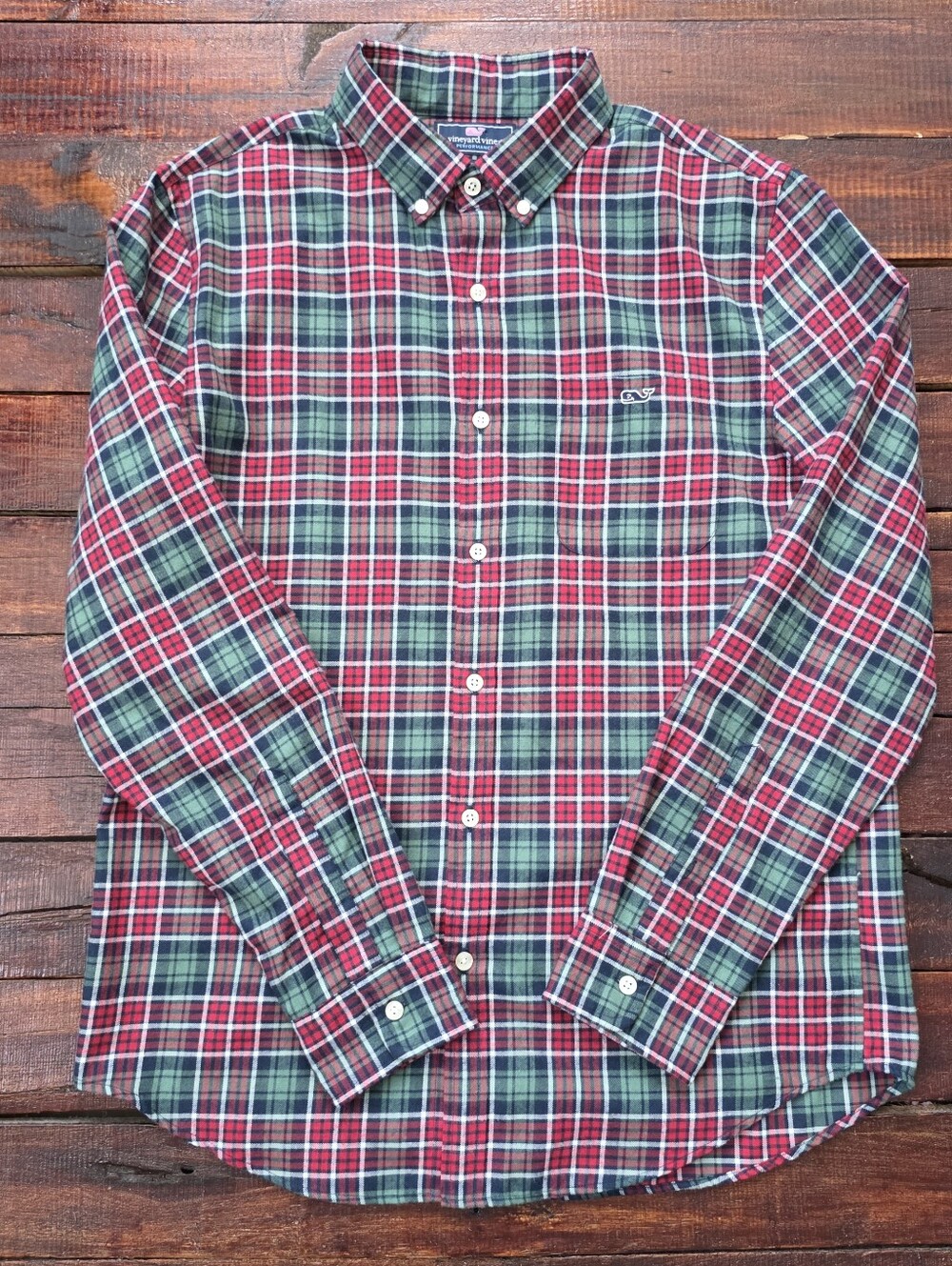 Vineyard Vines Performance Slim Fit Tucker Shirt Plaid Men's Size Medium
